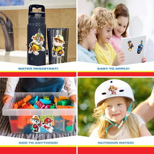 Miniatura 2 de Paw Patrol - Juego de 12 calcomanías de Paw Patrol para niños y adultos, calcomanías de vinilo para laptop, vaso, botella de agua, vehículos