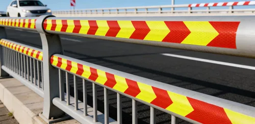 Miniatura 5 de AISEY Cinta de seguridad reflectante roja amarilla de 2 pulgadas x 30 pies, cinta prismática de panal de abeja para camiones, remolques, vehículos