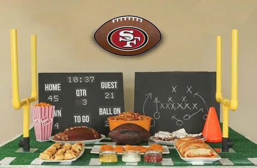 Miniatura 4 de NFL San Francisco 49ers - Banderín de fieltro con forma de balón de fútbol por Rico - Cartel de pared, fabricado en Estados Unidos