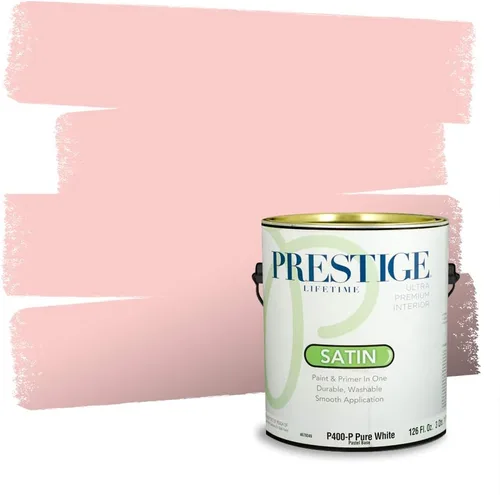 Miniatura 280 de Prestige Paints Pintura exterior e imprimación en uno, 1 galón, plano, coincidencia comparable de Valspar* Amber Rose*