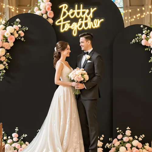 Miniatura 8 de Letrero de neón con texto en inglés "Better Togethers", decoración de pared para boda, dormitorio, Navidad, día de San Valentín, regalo