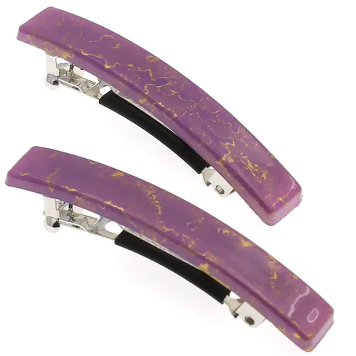 Miniatura 14 de Camila Paris CP3074 - Pinzas de pelo francés para niñas, juego de 2 pinzas de metal de goma beige, agarre fuerte, antideslizantes, accesorios