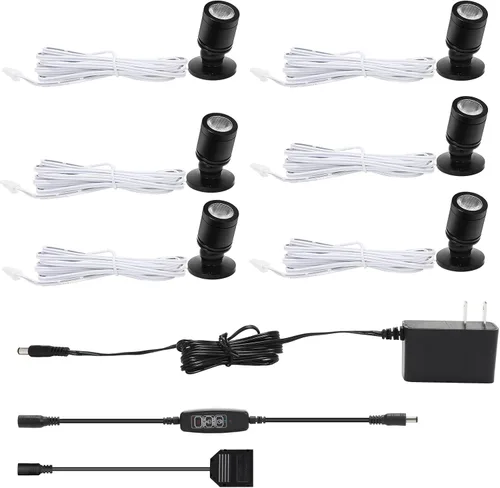 Taysing Foco LED para interiores pequeño minilocentro luces de acento para exhibición, pinturas, imágenes, plantas, joyas, estantes, armarios,