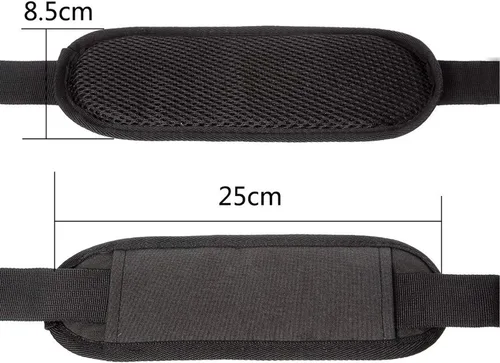 Miniatura 3 de JAKAGO Correa de hombro de repuesto de 61 pulgadas, correa acolchada larga para bolsa de lona, cinturón de hombro ajustable universal