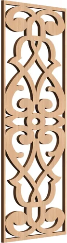 Miniatura 136 de 9 3/8"W x 24 3/8"H x 1/4"T Bellaire Decorativos Paneles de pared de madera calado, abedul
