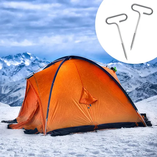 Miniatura 4 de Kit de herramientas de anclaje de hielo, 1 adaptador de taladro de anclaje de hielo con 4 clavijas roscadas para pesca en hielo, clavo de estaca