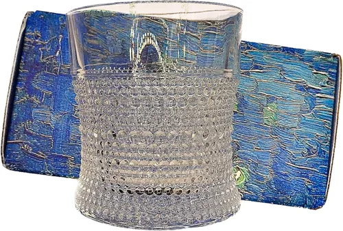 Miniatura 6 de ALEXIR Vasos de whisky - Juego de 2 vasos de alta calidad para los amantes del arte, cristalería de la serie Van Gogh como una pieza de arte