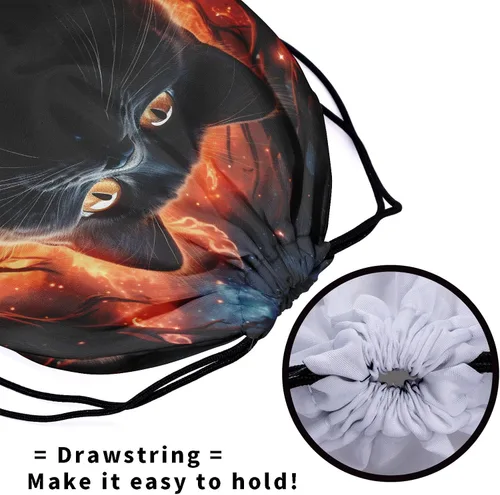 Miniatura 159 de Bolsa de agarre de gimnasia de piel de animal, bolsa de gimnasia con cordón ajustable, bolsa de cuerda para fauna silvestre, Mariposas Galaxy