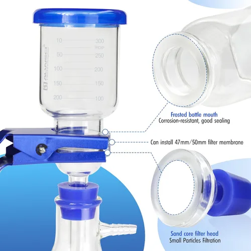 Miniatura 2 de Mecanismo de Laboratorio para Filtración al Vacío y Destilación, Kit de Filtro de Ensamblaje de Filtración al Vacío de Vidrio Borosilicato con Termo