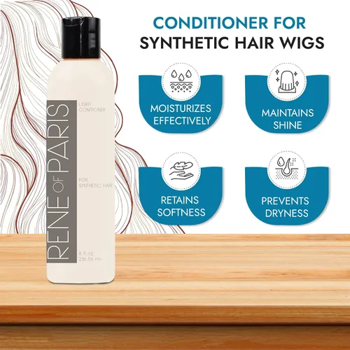 Miniatura 2 de Rene of Paris Acondicionador de cabello para pelucas sintéticas, extensiones de cabello y accesorios (8 oz)