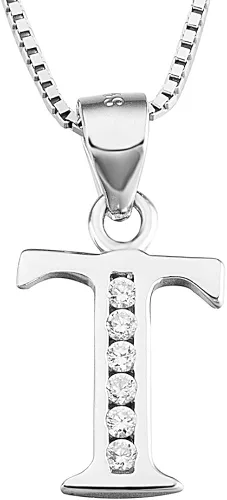 Dijes personalizados para collar colgante con las 26 letras del alfabeto, circonita cúbica, plata esterlina S925.