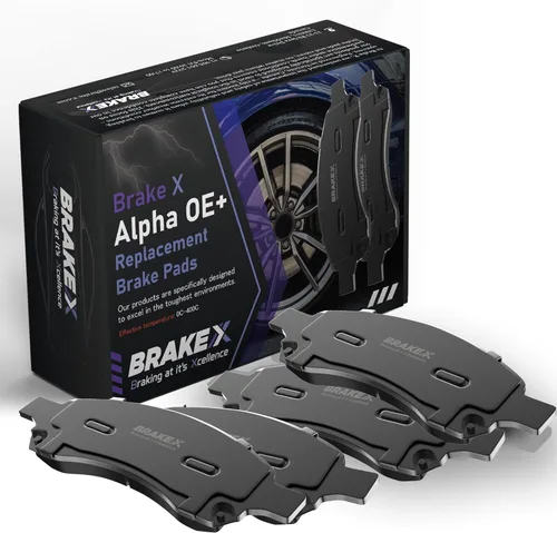 Kit de pastillas de freno de repuesto Brake X para Chevrolet Cruze 2016-2019 | Pastillas de freno de cerámica de repuesto Alpha OE+ [Delantero]