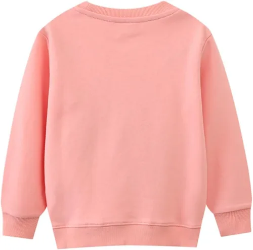 Miniatura 18 de Sudaderas para niñas pequeñas, cuello redondo, sin botones, de manga larga, para invierno, casual, ropa 2T-7T, Dinosaurio