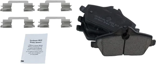 Miniatura 5 de TRQ Kit de pastillas de freno delanteras y traseras y rotores Kit de productos químicos de freno, pastillas de freno Rotor de freno Cerámica Premium