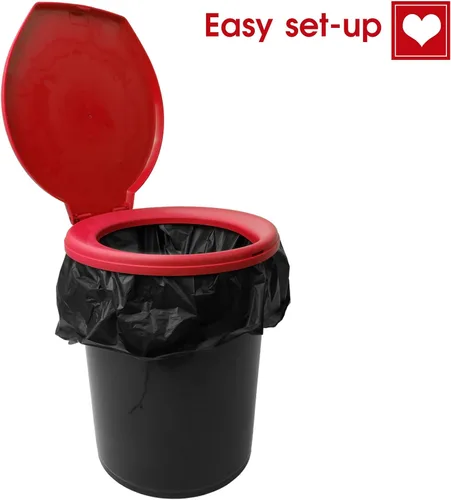 Miniatura 4 de Asiento de inodoro portátil para cubo de 5 galones de emergencia al aire libre, camping, a presión, funda de inodoro para adultos y niños