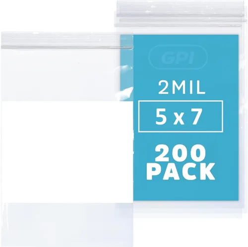 Miniatura 8 de GPI Caja de 1000 bolsas de plástico transparente recerrable con cremallera de 3" x 4" - A granel de 2 mil de grosor, bolsitas de poli fuertes