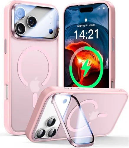 Miniatura 25 de VOFATA - Funda magnética para iPhone 17 Pro Max, cubierta para cámara con soporte, protección completa para la cámara, compatible con MagSafe
