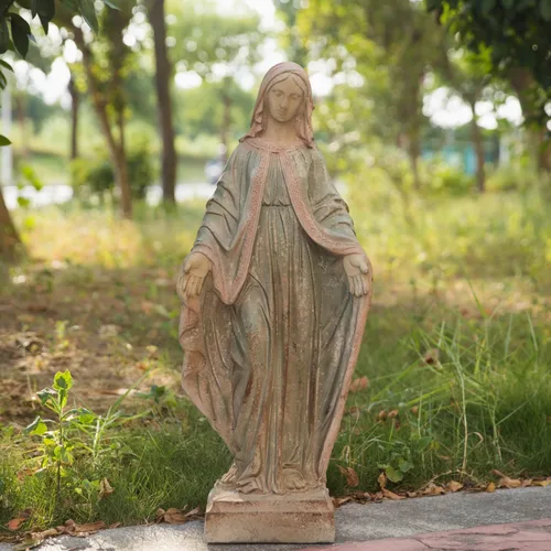 Miniatura 8 de Estatua de jardín de la Sagrada Familia, escultura católica grande al aire libre H31.5 pulgadas, gran Sagrado San José alto, Virgen María