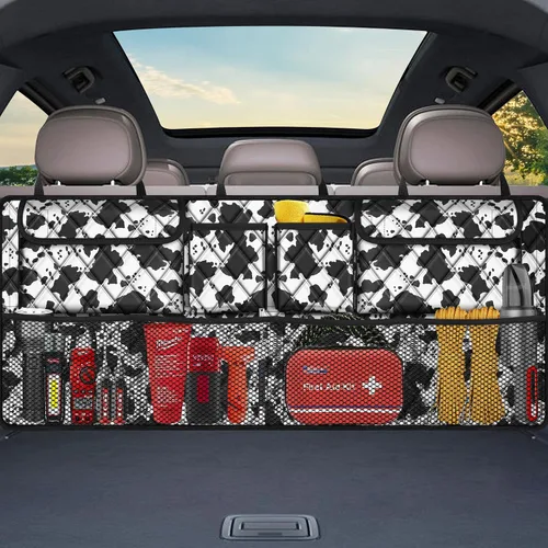 Miniatura 7 de Organizador de maletero Femuar, organizador de cajuela de gran capacidad (106,7*45,7 cm), bolsa de almacenamiento plegable para el coche con 8