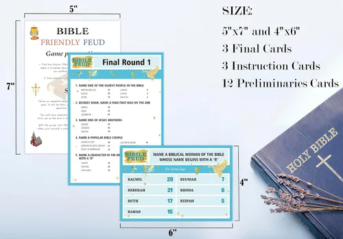 Miniatura 2 de Juegos bíblicos para adultos y familia, juego de peleas familiares para adultos, estudio bíblico, regalos religiosos, tarjetas cristianas como
