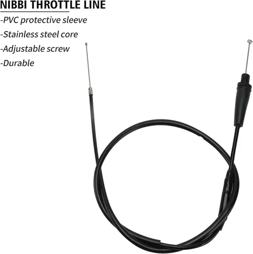 Miniatura 2 de nibbi Cable de acelerador Go Kart de 46 pulgadas, universal de 46 pulgadas, cable de motocicleta de acero inoxidable para minibike TaoTao Kymco SYM
