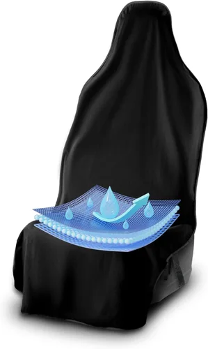Miniatura 11 de UltraSport Protector de Asiento de Coche Impermeable con Toalla, Ajuste Universal, Protector de Asiento Delantero Antisudor y Antiolor, Secado