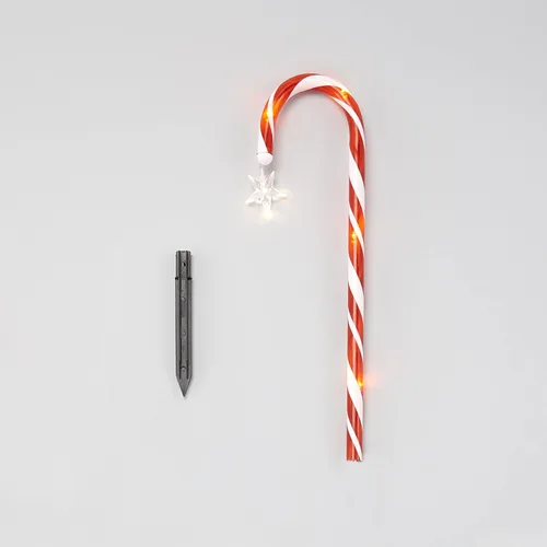 Miniatura 2 de LTD - Juego de 8 estacas solares para luces de camino de bastón de caramelo con acento de estrella