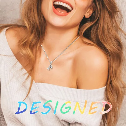 Miniatura 2 de Cuentas de plata de ley 925 para pulseras y collares, cuentas de cristal para hermana de pasaporte de avión, pulseras de ángulo de corazón de café