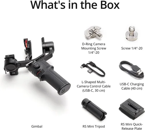 Miniatura 8 de DJI RS 3 Mini, estabilizador de cardán de 3 ejes para cámaras Canon/Sony/Panasonic/Nikon/Fujifilm, carga útil probada de 2 kg (4.4 lbs)