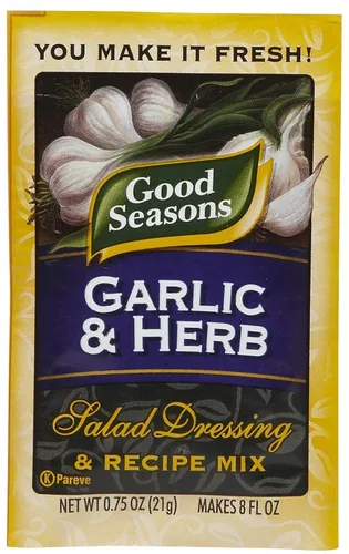 Miniatura 4 de Good Seasons - Mezcla de aderezo de ajo y hierbas y receta (6 unidades) + Mezcla de aderezo italiano suave e receta (6 unidades)