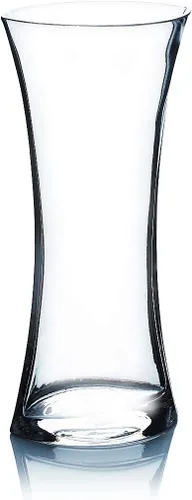 Miniatura 12 de Jarrón único de ramo WGV, 5.5" de ancho, 5" de alto, vidrio transparente corto huracán cóncavo para flores, portavelas para eventos de boda