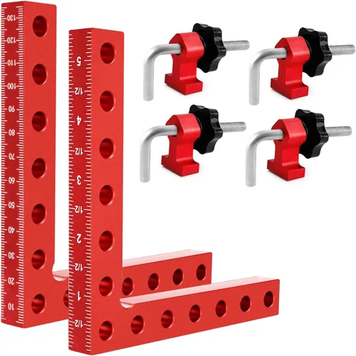 Utoolmart Abrazaderas de ángulo recto de 90 grados, abrazaderas de esquina para carpintería de 5.5 x 5.5 pulgadas (5.5 x 5.5 in), cuadrado de