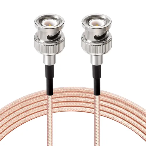 Miniatura 5 de Yuslao Puente BNC de 50 ohmios 10 pies de baja pérdida BNC macho a macho RG316 Extensión puente coaxial para analizador de antena Cámara CCTV