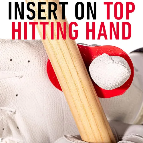 Miniatura 5 de Franklin Sports Entrenador de swing de bate de béisbol - Entrenador de agarre Gator Grip Rojo