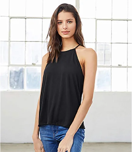 Miniatura 4 de Bella Canvas Camiseta sin mangas con cuello alto y vuelo para mujer