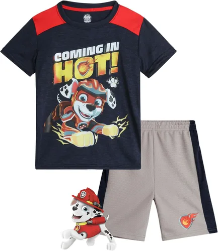Nickelodeon Conjunto de ropa para bebé, 2 piezas, camiseta de manga corta y pantalones cortos, traje para niños pequeños