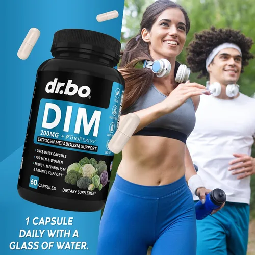 Miniatura 7 de Suplemento DIM para mujeres y hombres 200 mg – Bloqueador de estrógenos andrógenos para hombres y mujeres, píldoras hormonales para el acné