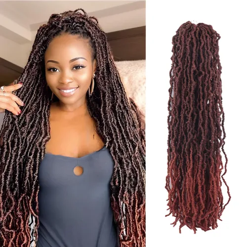 Miniatura 7 de Trenzas de ganchillo sintéticas de 36 pulgadas, 6 paquetes de trenzas de ganchillo súper largas de diosa, cabello rizado, ondulado, suave, trenzado