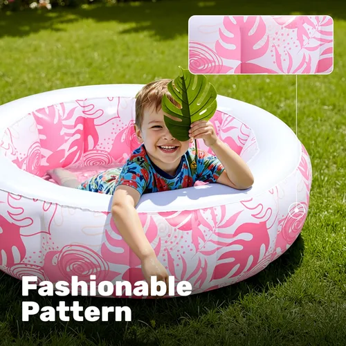 Miniatura 5 de SLOOSH Piscina inflable para niños, piscina de 36 x 11 pulgadas con piso de almohadilla suave para niños y niños pequeños, piscina redonda inflable