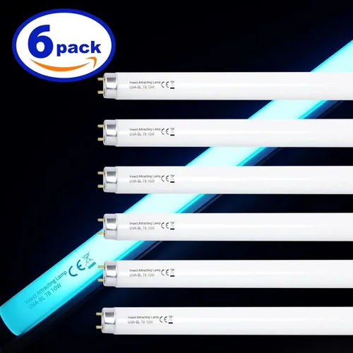 Miniatura 7 de Konideke Paquete de 6 Bombillas de Repuesto T8F10W BL de 10 W, Tubo Fluorescente de 10 Vatios para Dispositivo de 20 W, Luz Negra de 365 nm, 33 cm