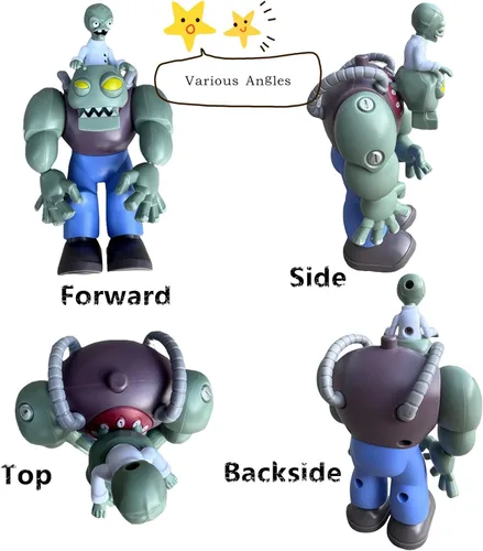 Miniatura 2 de JHESAO Plants and Zombies Toys Figuras de acción Dr. Zombies PVZ Juego de juguetes serie 1 2 Grandes regalos para niños y fanáticos, cumpleaños