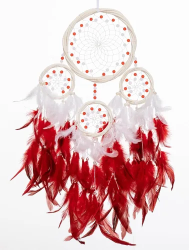 Miniatura 9 de Atrapasueños grandes de ratán, pluma de gallo morado claro con perla de lujo, multianillo, atrapasueños hecho a mano para dormitorio, atrapasueños