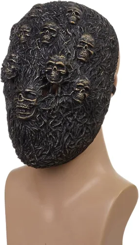 Miniatura 5 de Máscara de látex de demonio horrible para Halloween, payaso aterrador, accesorios de cosplay de payaso aterrador, máscara de zombi de llama