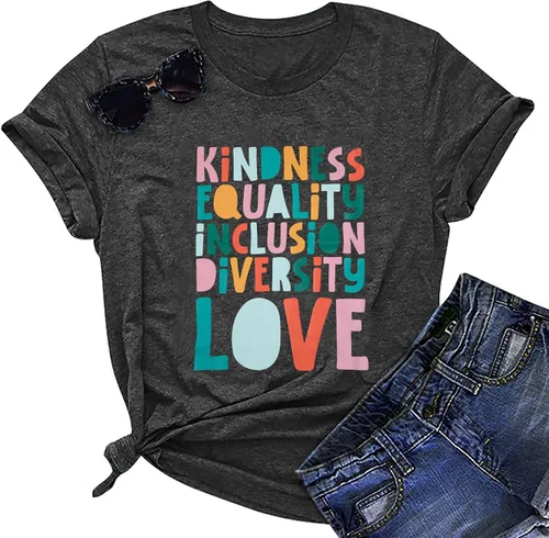 Camiseta con texto en inglés "Kindness Teacher" para mujer, camiseta de educación especial para profesores, vida y amor, camiseta inspiradora con