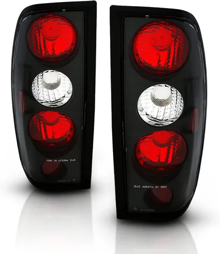 Miniatura 2 de AmeriLite para Nissan Frontier 1998-2004 Euro Transparente Negro Luces Traseras de Repuesto OE Juego de Lámparas de Freno - Lado del Pasajero