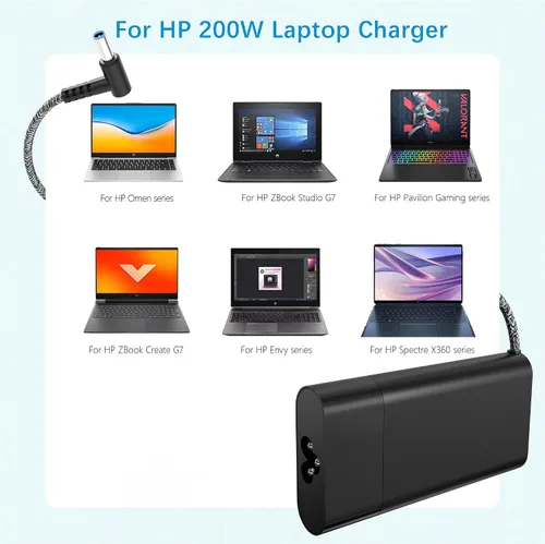 Miniatura 6 de Cargador de 45 W compatible con cargador de portátil HP Punta azul de 0.177 in, 741727-001 TPN-C125 HSTNN-LA40 HSTNN-DA40 854054-002 HSTNN-CA40