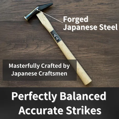 Miniatura 3 de SAKIKIRI - Martillo de carpintero japonés con juego de clavos de 0.996 pulgadas, martillo de carpintería resistente con mango de madera