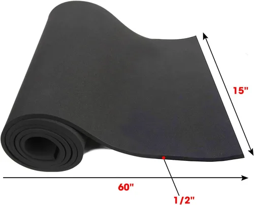 Miniatura 3 de Hoja de goma espuma de neopreno Dualplex 15x60 Pulgadas x 1/2" de grosor, almohadilla de rol perfecta para cosplay, hoja para proyectos DIY - Espuma