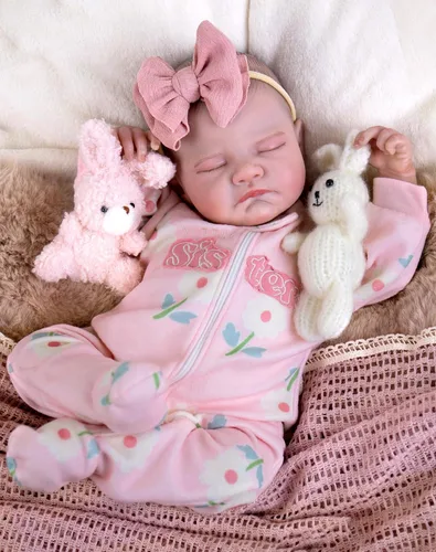 Miniatura 11 de Aori Muñecas Reborn de bebé realistas de 20 pulgadas, muñeca recién nacida de niña durmiendo ultra realista con cuerpo ponderado y muñeca de vinilo