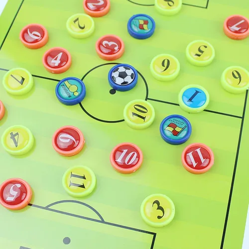 Miniatura 4 de RoseFlower Imanes de números de jugador de fútbol de fútbol de 0.62 pulgadas (0.6 in de diámetro), repuesto numerado para tablas de entrenamiento